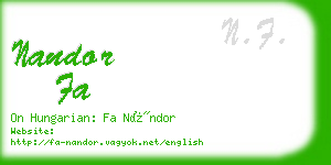 nandor fa business card